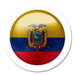 Ecuador Flag Ecuadorian Country Magnet 5  (round) by Sapixe