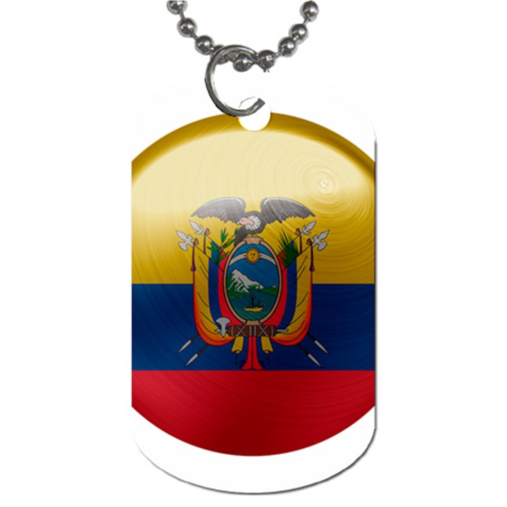 Ecuador Flag Ecuadorian Country Dog Tag (One Side)