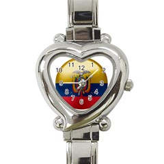 Ecuador Flag Ecuadorian Country Heart Italian Charm Watch by Sapixe