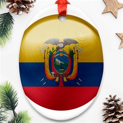 Ecuador Flag Ecuadorian Country Oval Ornament (two Sides) by Sapixe