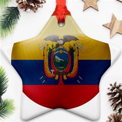 Ecuador Flag Ecuadorian Country Star Ornament (two Sides) by Sapixe