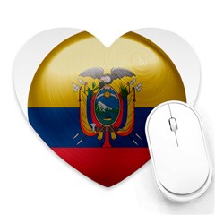 Ecuador Flag Ecuadorian Country Heart Mousepads by Sapixe