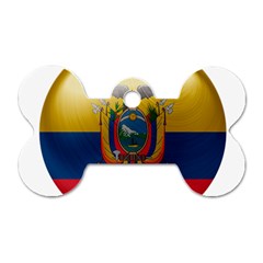 Ecuador Flag Ecuadorian Country Dog Tag Bone (two Sides) by Sapixe