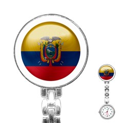 Ecuador Flag Ecuadorian Country Stainless Steel Nurses Watch by Sapixe