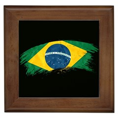 Flag Brazil Country Symbol Framed Tile by Sapixe