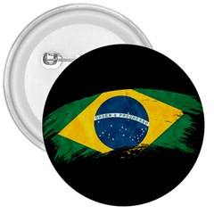 Flag Brazil Country Symbol 3  Buttons by Sapixe