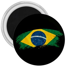 Flag Brazil Country Symbol 3  Magnets by Sapixe