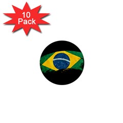 Flag Brazil Country Symbol 1  Mini Magnet (10 Pack)  by Sapixe