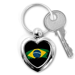 Flag Brazil Country Symbol Key Chain (heart) by Sapixe