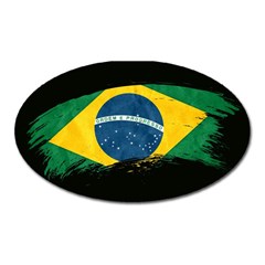 Flag Brazil Country Symbol Oval Magnet by Sapixe