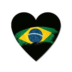 Flag Brazil Country Symbol Heart Magnet by Sapixe