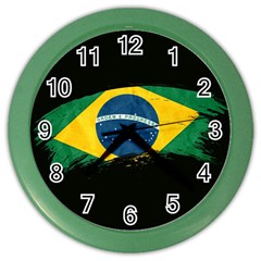 Flag Brazil Country Symbol Color Wall Clock by Sapixe