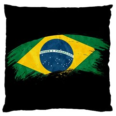 Flag Brazil Country Symbol Large Cushion Case (one Side) by Sapixe