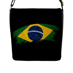 Flag Brazil Country Symbol Flap Closure Messenger Bag (l) by Sapixe