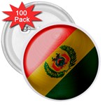 Bolivia Flag Country National 3  Buttons (100 pack)  Front