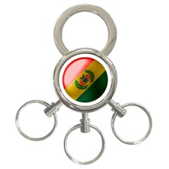 Bolivia Flag Country National 3-ring Key Chain