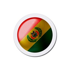 Bolivia Flag Country National Rubber Round Coaster (4 Pack)  by Sapixe