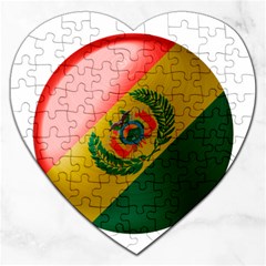 Bolivia Flag Country National Jigsaw Puzzle (heart) by Sapixe