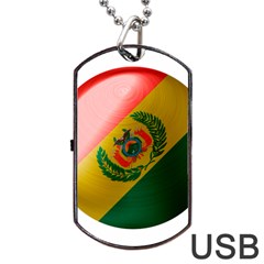 Bolivia Flag Country National Dog Tag Usb Flash (two Sides) by Sapixe