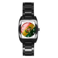 Bolivia Flag Country National Stainless Steel Barrel Watch by Sapixe