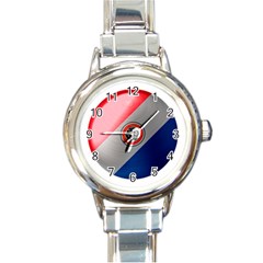 Paraguay Flag Country Nation Round Italian Charm Watch by Sapixe