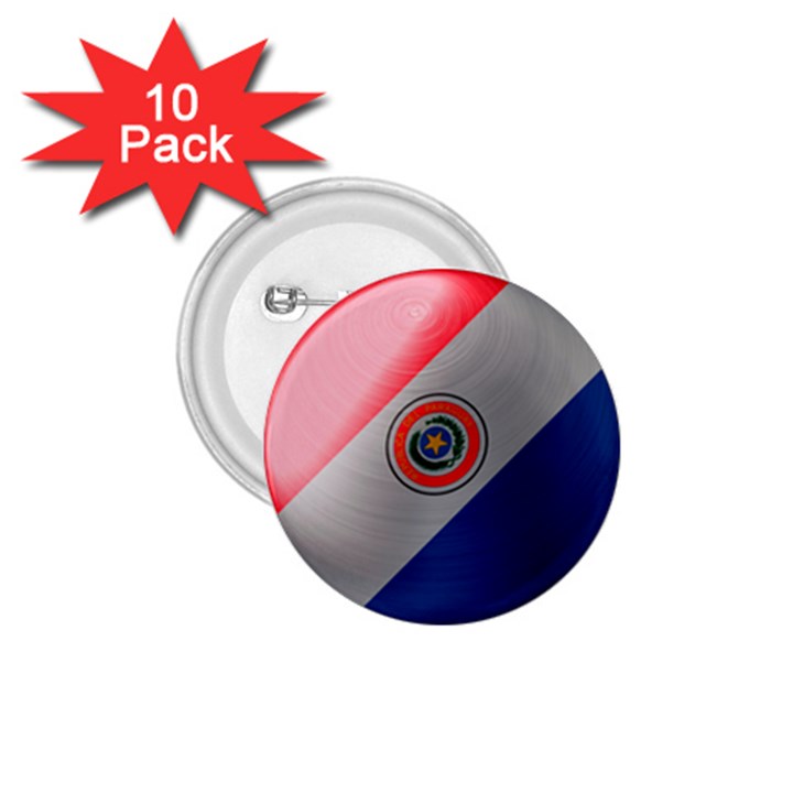 Paraguay Flag Country Nation 1.75  Buttons (10 pack)