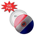 Paraguay Flag Country Nation 1.75  Buttons (100 pack)  Front