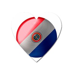 Paraguay Flag Country Nation Heart Magnet by Sapixe