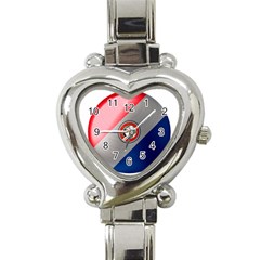 Paraguay Flag Country Nation Heart Italian Charm Watch by Sapixe