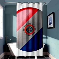 Paraguay Flag Country Nation Shower Curtain 36  X 72  (stall)  by Sapixe