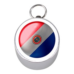 Paraguay Flag Country Nation Mini Silver Compasses by Sapixe