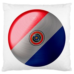 Paraguay Flag Country Nation Large Flano Cushion Case (one Side) by Sapixe