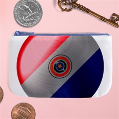 Paraguay Flag Country Nation Large Coin Purse by Sapixe