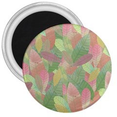 Watercolor Leaves Pattern 3  Magnets by Valentinaart