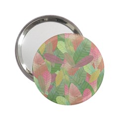 Watercolor Leaves Pattern 2 25  Handbag Mirrors by Valentinaart