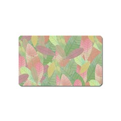 Watercolor Leaves Pattern Magnet (name Card) by Valentinaart