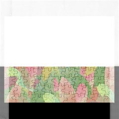 Watercolor Leaves Pattern Rectangular Jigsaw Puzzl by Valentinaart