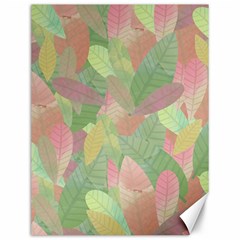 Watercolor Leaves Pattern Canvas 12  X 16  by Valentinaart