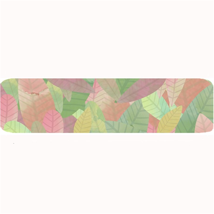 Watercolor leaves pattern Large Bar Mats