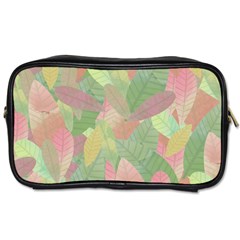 Watercolor Leaves Pattern Toiletries Bag (one Side) by Valentinaart