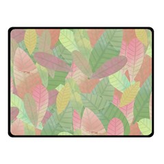 Watercolor Leaves Pattern Fleece Blanket (small) by Valentinaart