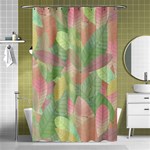 Watercolor leaves pattern Shower Curtain 48  x 72  (Small)  Curtain(48  X 72 ) - 42.18 x64.8  Curtain(48  X 72 )