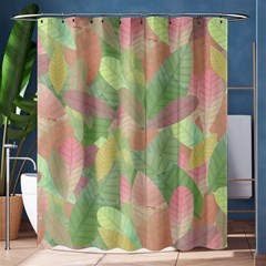 Watercolor Leaves Pattern Shower Curtain 60  X 72  (medium)  by Valentinaart