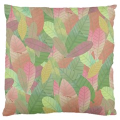 Watercolor Leaves Pattern Large Cushion Case (one Side) by Valentinaart