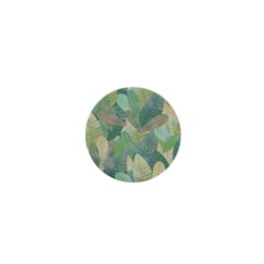 Watercolor Leaves Pattern 1  Mini Buttons by Valentinaart