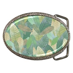 Watercolor Leaves Pattern Belt Buckles by Valentinaart