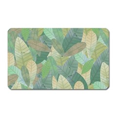 Watercolor Leaves Pattern Magnet (rectangular) by Valentinaart