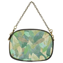 Watercolor Leaves Pattern Chain Purse (two Sides) by Valentinaart