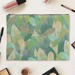 Watercolor Leaves Pattern Cosmetic Bag (xl) by Valentinaart