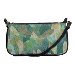 Watercolor Leaves Pattern Shoulder Clutch Bag by Valentinaart